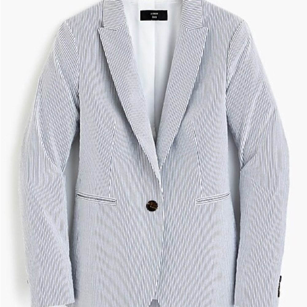 JCrew 365 Parke Blazer in Stretch /Seersucker (Size 6)